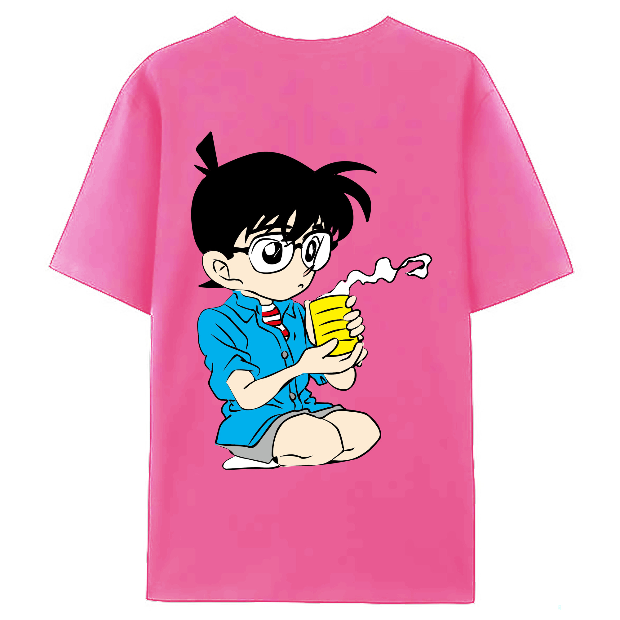 （画像用） 名探偵コナン 江戸川 コナン Detective Conan Conan Edogawa レディース半袖Tシャツ(バックプリント)